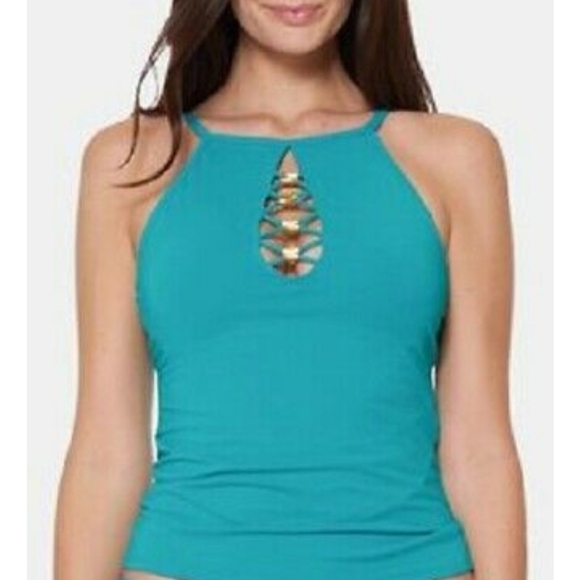 Bleu by Rod Beattie Beaded Keyhole Halter Tankini - Picture 10 of 10